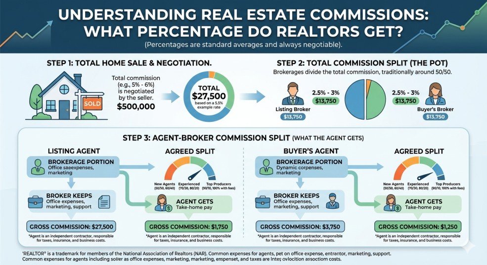What Percentage Do Realtors Get
